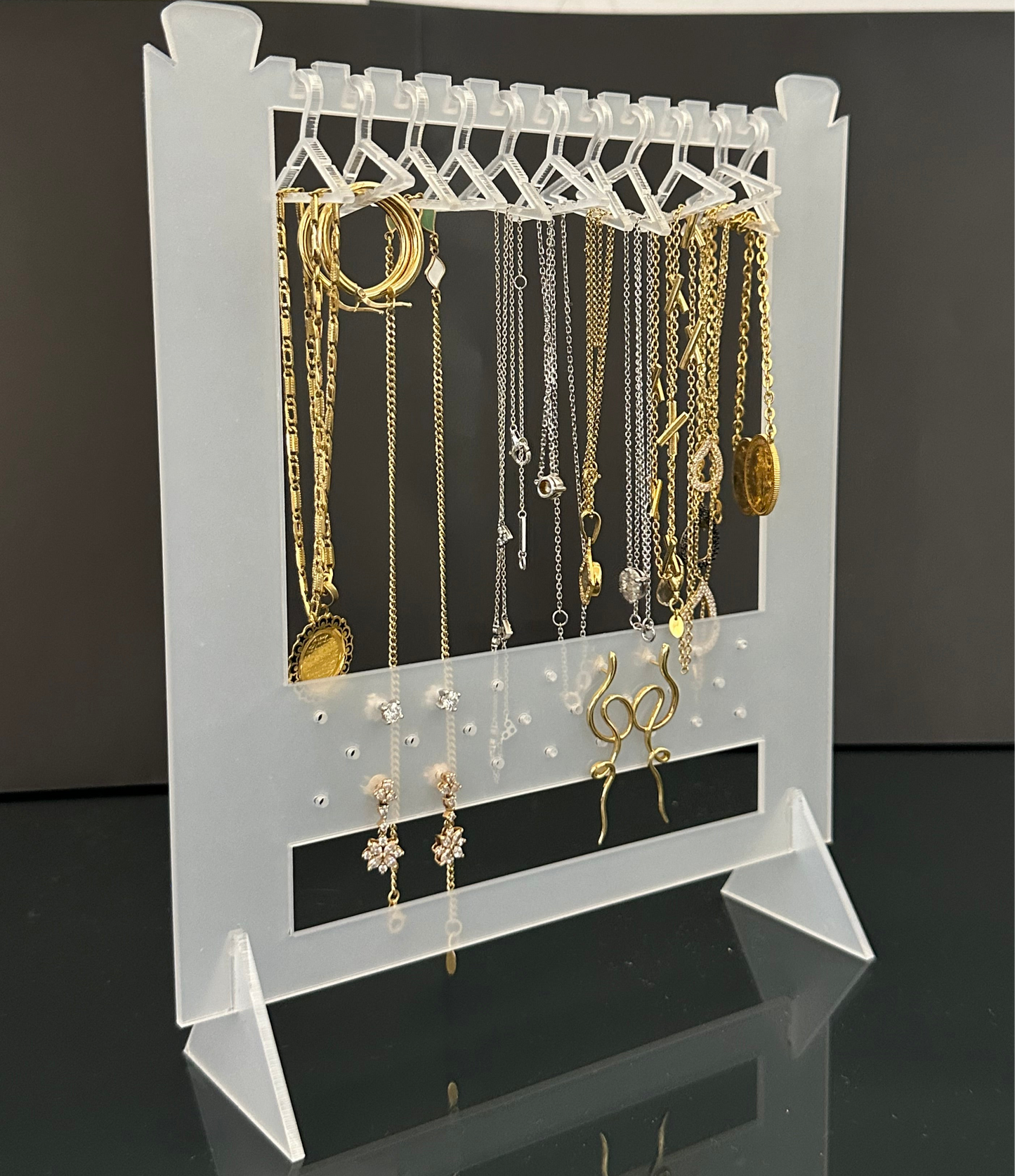 Acrylic Jewelry Stand with Hangers