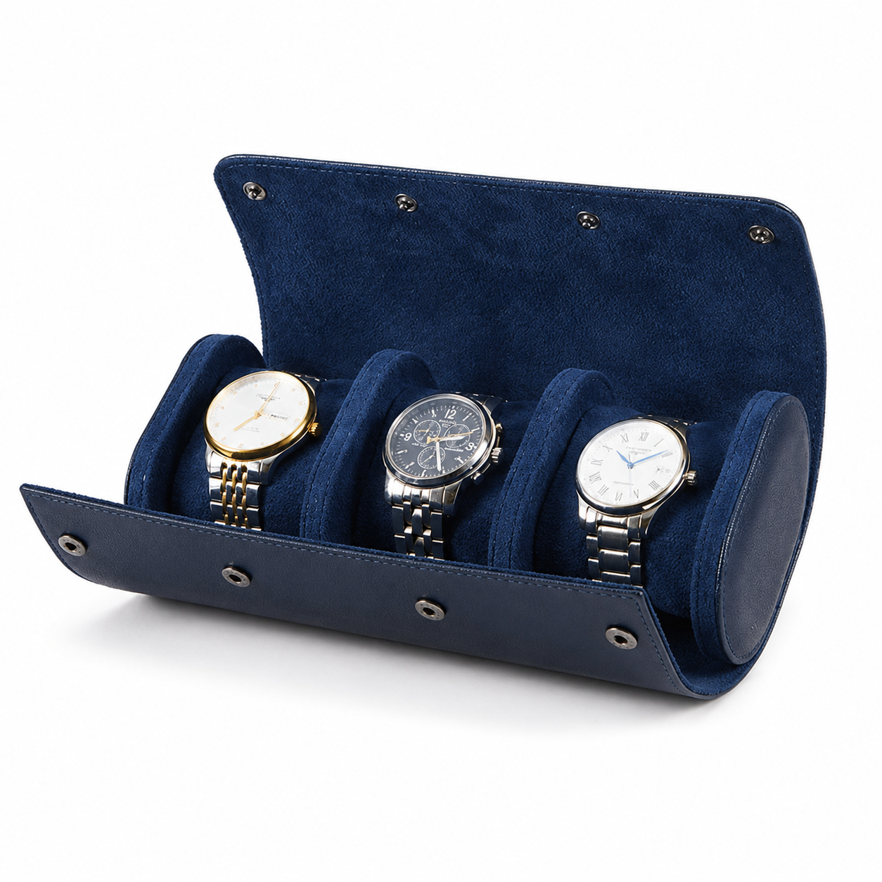 3 Slots Leather Watch Box
