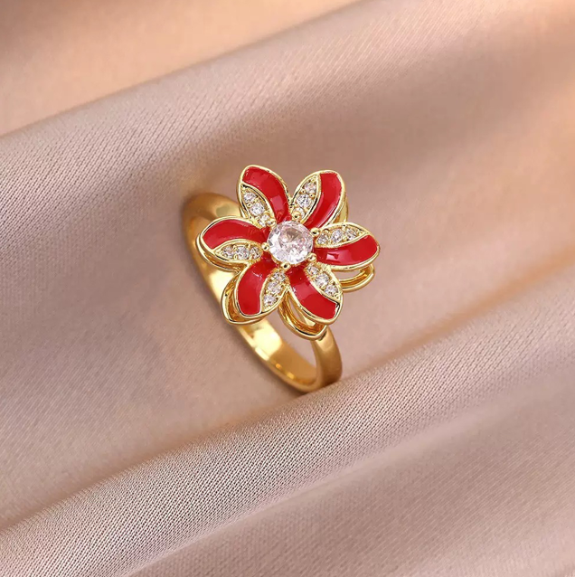 Red Flower Ring