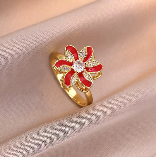 Red Flower Ring